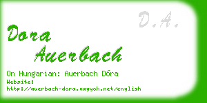 dora auerbach business card